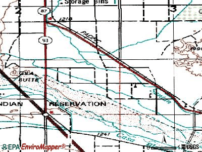 Santan topographic map