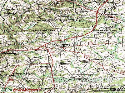 Rising Sun topographic map