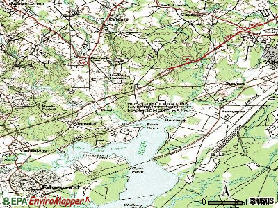 Riverside topographic map