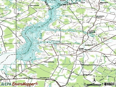 Secretary topographic map