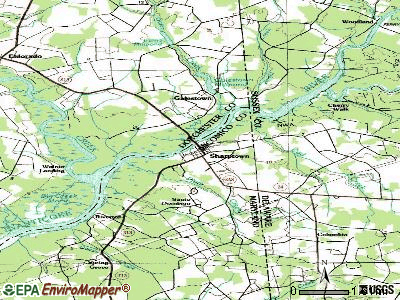 Sharptown topographic map
