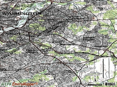 Suitland-Silver Hill topographic map