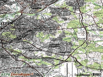 Walker Mill topographic map