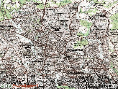 Wheaton-Glenmont topographic map