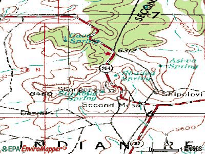 Shongopovi topographic map