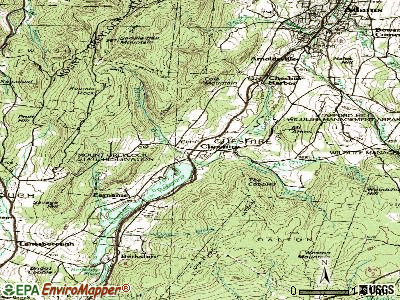 Cheshire topographic map