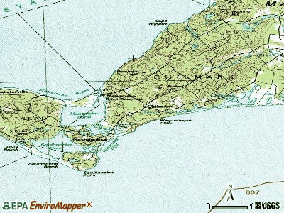 Chilmark topographic map