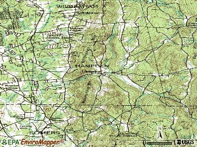 Hampden topographic map