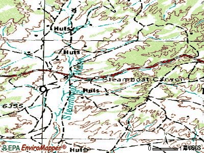 Steamboat topographic map