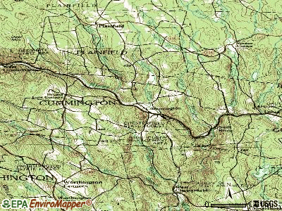 Cummington topographic map