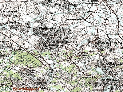 Burlington topographic map