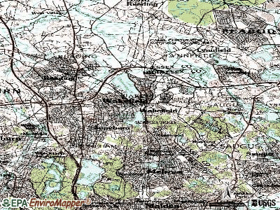 Wakefield topographic map