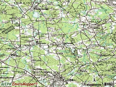 Medway topographic map