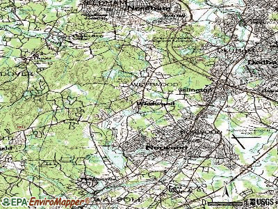 Westwood topographic map