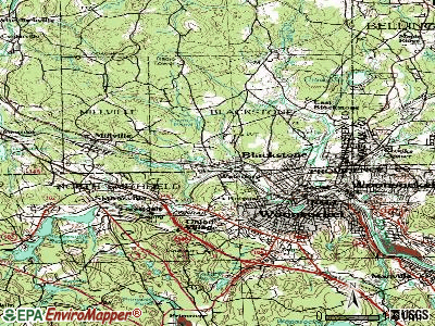 Ashburnham topographic map