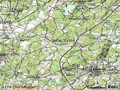 Bolton topographic map