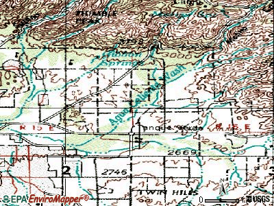 Tanque Verde topographic map