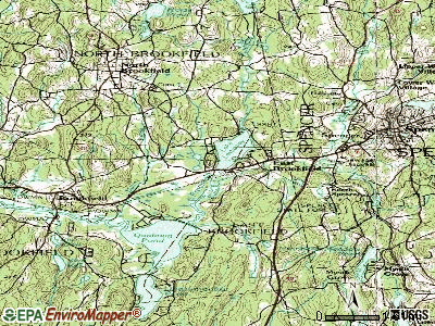 East Brookfield topographic map