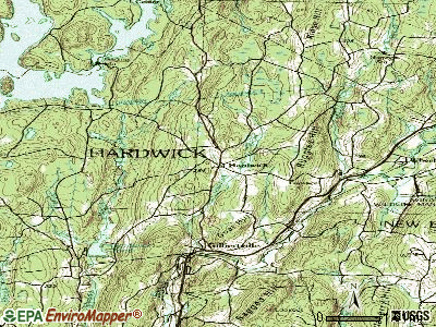 Hardwick topographic map