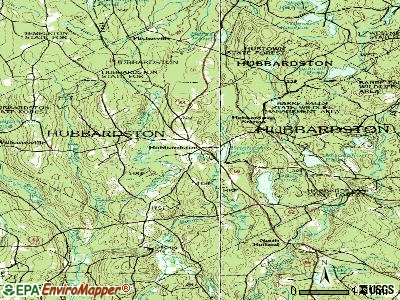 Hubbardston topographic map