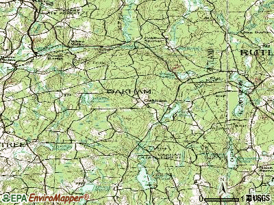 Oakham topographic map