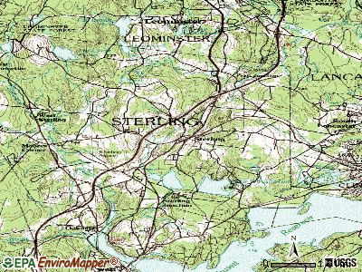 Sterling topographic map