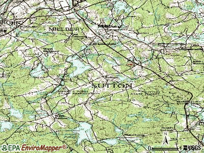 Sutton topographic map