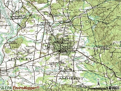 Amherst Center topographic map