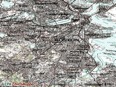 Boston topographic map