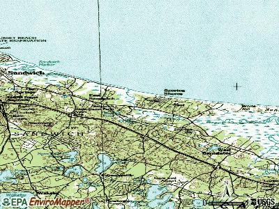 East Sandwich topographic map