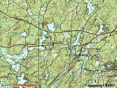 Fiskdale topographic map