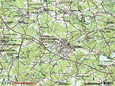 Franklin topographic map