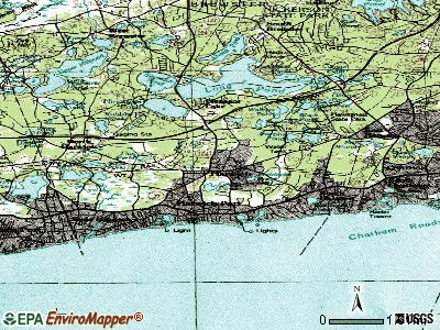 Harwich Center topographic map