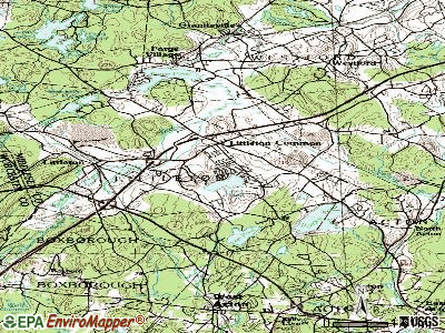 Littleton Common topographic map