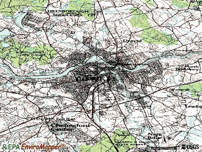 Lowell topographic map