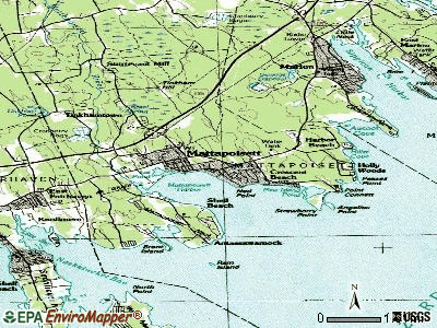 Mattapoisett Center topographic map