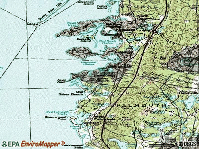 North Falmouth topographic map