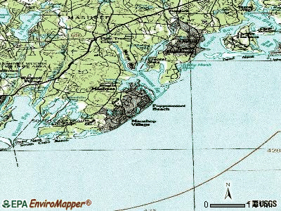 Popponesset topographic map