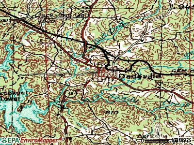 Dadeville topographic map
