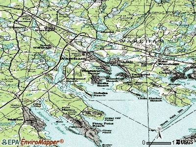 Wareham Center topographic map