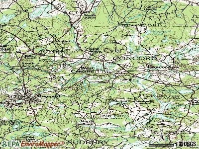 West Concord topographic map
