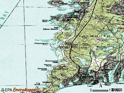 West Falmouth topographic map