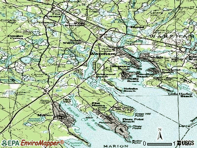 Weweantic topographic map