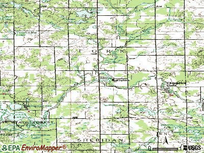 Barryton topographic map
