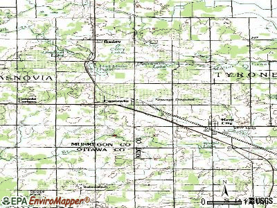 Casnovia topographic map