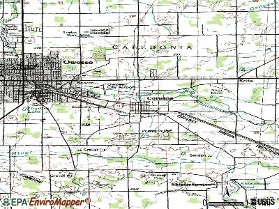 Corunna topographic map