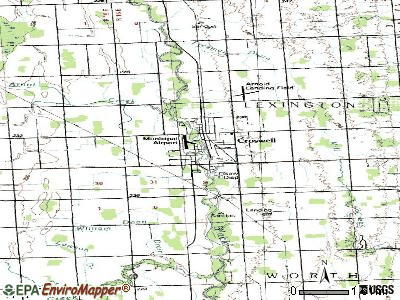 Croswell topographic map