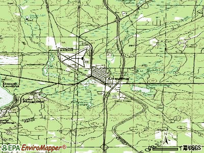 Grayling topographic map
