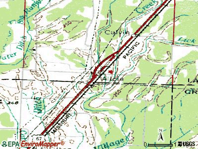 Alicia topographic map