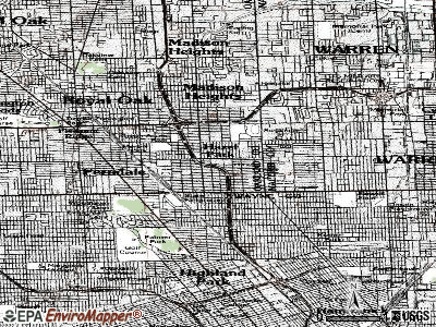 Hazel Park topographic map